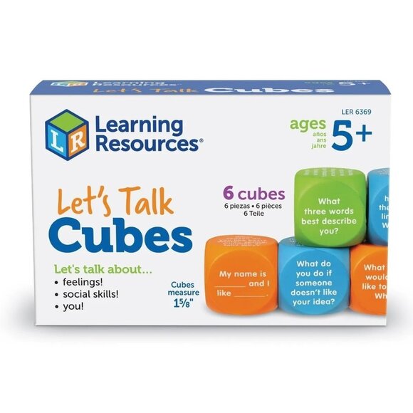Learning Resources Let's Talk! Cubes Assorted Colors 6/Pack (LER6369) - Picture 1 of 9